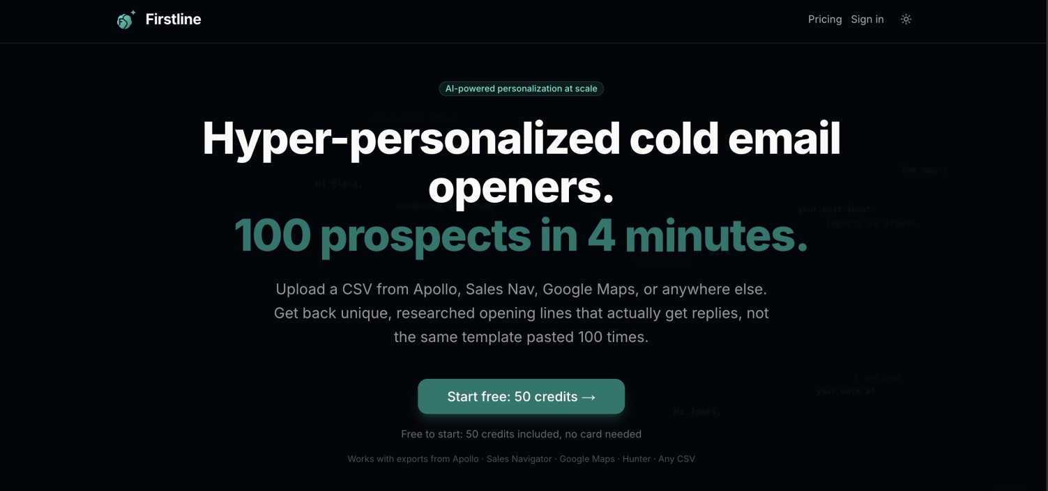 Firstline-ai on screen